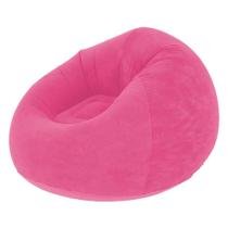 Sofá Poltrona Puff Inflável Aveludado Conforto E Design (Rosa) Sofá Poltrona Puff Inflável Aveludado Conforto E Design (Rosa)