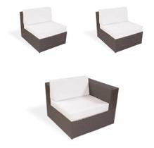 Sofá Poltronas Apice Módulos 2 De Centro E 1 De Canto Fibra Sofá Poltronas Apice Módulos 2 De Centro E 1 De Canto Fibra