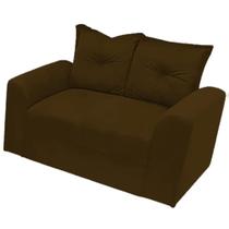 Sofá Porto 2 Lugares Tecido Suede Felipe Estofados Cor Marrom Sofá Porto 2 Lugares Tecido Suede Felipe Estofados Cor Marrom