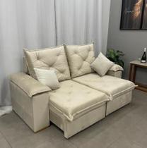 Sofá Porto Madero 3 Lugares Retrátil e Reclinável 200cm Tecido Veludo Imperial Decor