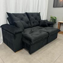 Sofá Porto Madero 3 Lugares Retrátil e Reclinável 200cm Tecido Veludo Imperial Decor
