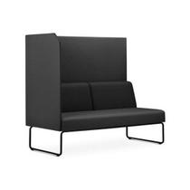 Sofa Privativo Pix com Lateral Direita Aberta Assento material sintético Base Aco Preto - 54989