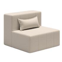 Sofá Puff In Box Modular Com Encosto - Smart Pack Vanilla