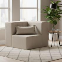 Sofá Puff In Box Modular de Canto Smart Pack Vanilla