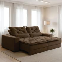 Sofá Reclinável 4 Lugares 250cm Dallas Sofá Reclinável 4 Lugares 250cm Dallas