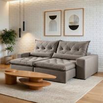 Sofá Reclinável 4 Lugares 290cm Ouro Branco