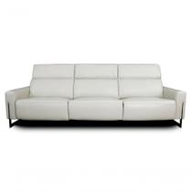 Sofá Reclinável Elétrico De Couro Legend Off White- Mempra (3 Módulos)