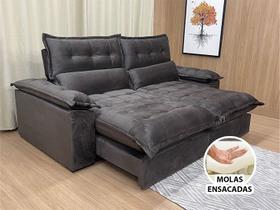 Sofá Reclinável Retrátil 2,50m Confortável e Elegante Macae