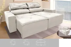 Sofá Reclinável Retrátil com Molas 2 lugares 1,50m - Pepinelli Decor