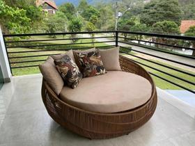 Sofa Redondo De 1,50cm Para Area Externa Piscina Jardim Sala