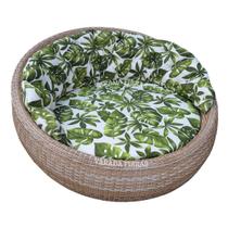 Sofá Redondo Encosto Inteiro Fibra Sintética E Alumínio