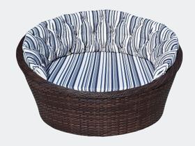 Sofá Redondo Grande Alumínio e Fibra Sintética Varanda Sala