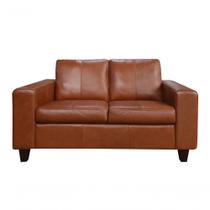 Sofá Regal 2 Lugares 151cm Conhaque de Couro Fixo Mempra Móveis Sofá Regal 2 Lugares 151cm Conhaque de Couro Fixo Mempra Móveis