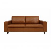 Sofá Regal 3 Lugares 206cm Marrom Couro Conhaque Mempra Móveis Sofá Regal 3 Lugares 206cm Marrom Couro Conhaque Mempra Móveis