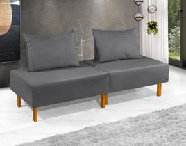 Sofá Retrátil 2 em 1 Modular Compacto P/ salas e áreas de espera 1,70x60 Cor:Preto Sofá Retrátil 2 em 1 Modular Compacto P/ salas e áreas de espera 1,70x60 Cor:Preto