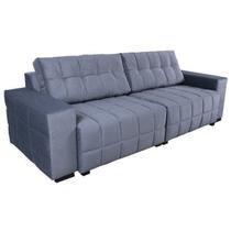 Sofá Retrátil 2 Lugares 170cm Lumiere Espresso Móveis Azul Claro Sofá Retrátil 2 Lugares 170cm Lumiere Espresso Móveis Azul Claro