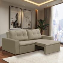 Sofá Retrátil 2 Lugares 1,80m Luna Suede Bege Adonai Estofados Sofá Retrátil 2 Lugares 1,80m Luna Suede Bege Adonai Estofados