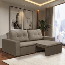 Sofá Retrátil 2 Lugares 1,80m Luna Suede Cappuccino Adonai Estofados Sofá Retrátil 2 Lugares 1,80m Luna Suede Cappuccino Adonai Estofados