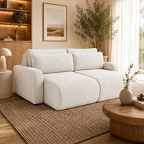 Sofá Retrátil 2 Lugares Bouclê Apolo 190cm Sofá Retrátil 2 Lugares Bouclê Apolo 190cm
