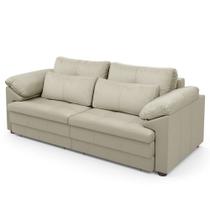 Sofá Retrátil 2 Lugares Para Sala 215cm Dijon Couro Creme S07 - Mpozenato Sofá Retrátil 2 Lugares Para Sala 215cm Dijon Couro Creme S07 - Mpozenato