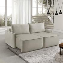 Sofá Retrátil 200cm 2 Lugares Moon 2321 Bege Creme