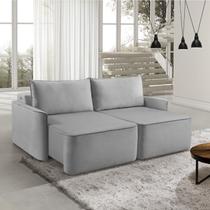 Sofá Retrátil 200cm com Kit Entrada USB 2 Lugares Moon 2323 Cinza Sofá Retrátil 200cm com Kit Entrada USB 2 Lugares Moon 2323 Cinza