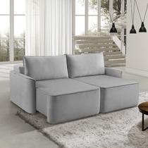 Sofá Retrátil 220cm 4 Lugares Moon 2323 Cinza Sofá Retrátil 220cm 4 Lugares Moon 2323 Cinza