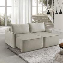 Sofá Retrátil 260cm 4 Lugares Moon 2321 Bege Creme Sofá Retrátil 260cm 4 Lugares Moon 2321 Bege Creme