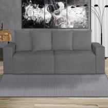Sofá Retrátil 3 Lugares 200cm Nyc Cinza Chumbo Sofá Retrátil 3 Lugares 200cm Nyc Cinza Chumbo