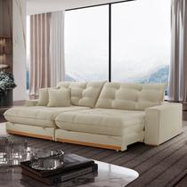 Sofá Retrátil 3 Lugares 230cm Linho Belize Sofá Retrátil 3 Lugares 230cm Linho Belize