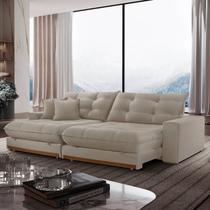Sofá Retrátil 3 Lugares 250cm Linho Belize Sofá Retrátil 3 Lugares 250cm Linho Belize
