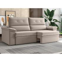 Sofá Retrátil 3 Lugares Capuccino Alaska Besthouse Sofás