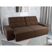 Sofá Retrátil 3 Lugares Versátil Espresso Móveis Sofá Retrátil 3 Lugares Versátil Espresso Móveis