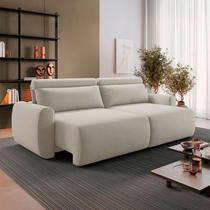 Sofá Retrátil 4 Lugares 220cm em Linho City Sofá Retrátil 4 Lugares 220cm em Linho City