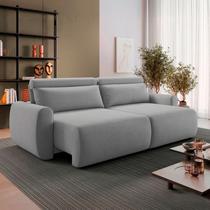 Sofá Retrátil 4 Lugares 240cm em Linho City