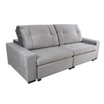 Sofa Retratil 4 Lugares 280Cm Isaac Cinza Sofa Retratil 4 Lugares 280Cm Isaac Cinza