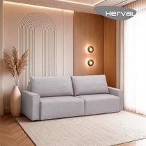 Sofá Retrátil 4 Lugares Herval Adapt, Veludo Gelo, 256 cm