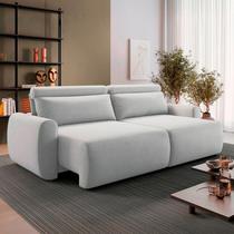 Sofá Retrátil 5 Lugares 280cm em Linho City