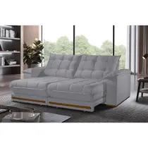 Sofá Retrátil Barcelona 2,90M 5 Lugares Molas Ensacadas TXR