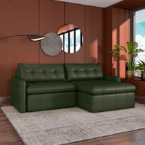 Sofá Retrátil Bipartido Sala de Estar Belém 204cm material sintético Manchado G52 - Gran Belo Sofá Retrátil Bipartido Sala de Estar Belém 204cm material sintético Manchado G52 - Gran Belo