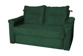 sofa retratil cama reclinavel amora veludo ma verde