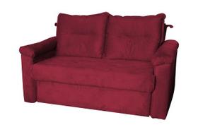 sofa retratil cama reclinavel amora veludo ma vermelho