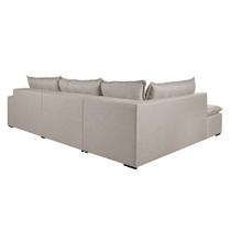 Sofá Retratil Com Chaise Esquerda Titan 6 Lugares 3,16M Tecido Linho