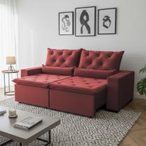 Sofá Retrátil Design 150m Suede de Alta Qualidade Retrátil Reclinável 2 Módulos Milão Terracota Sofá Retrátil Design 150m Suede de Alta Qualidade Retrátil Reclinável 2 Módulos Milão Terracota