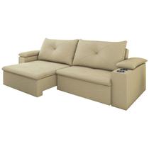 Sofa Retratil E Reclinavel 02 Lugares 170cm Tico Suede Marfim D'monegatto