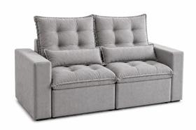Sofá Retrátil e Reclinável 1.5m Cinza Suede