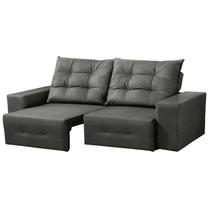 Sofa Retratil E Reclinavel 140cm Specialle Veludo Cinza FT Milani Store - Fratello