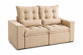 Sofá Retrátil e Reclinável 1,5m em Suede Bege