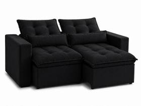 Sofá Retrátil e Reclinável 1,5m Preto Suede Sofá Retrátil e Reclinável 1,5m Preto Suede