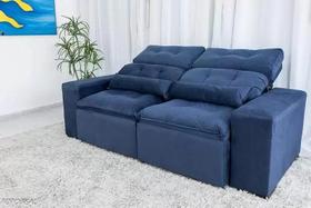 Sofá Retrátil e Reclinavel 1,5m Suede Azul